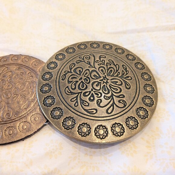 Women's Vintage Leather Boho Disc Belt (Brass, Copper, Bronze) - Picture 3 of 10